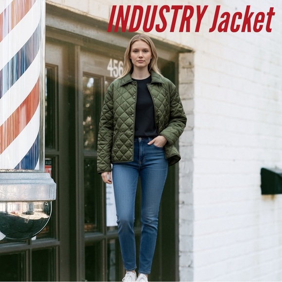 Vintage Y2K Women's Quilted Olive Puffer Jacket new with tags - Picture 5 of 12